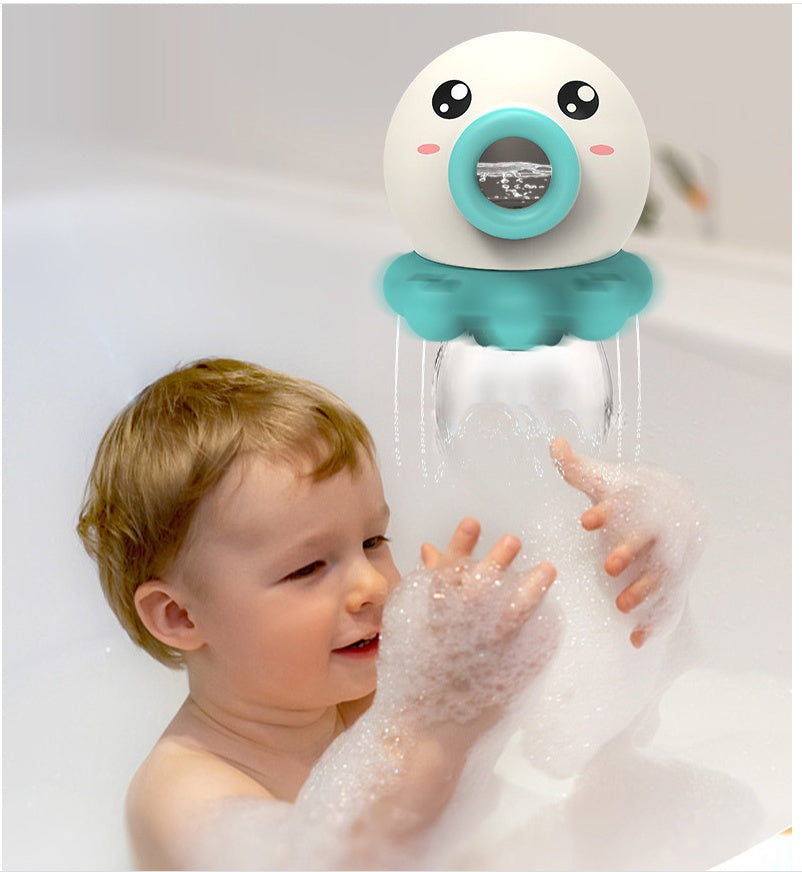 Octopus Fountain Bath Toy Water Jet Rotating Shower Bathroom Toy Summer Water