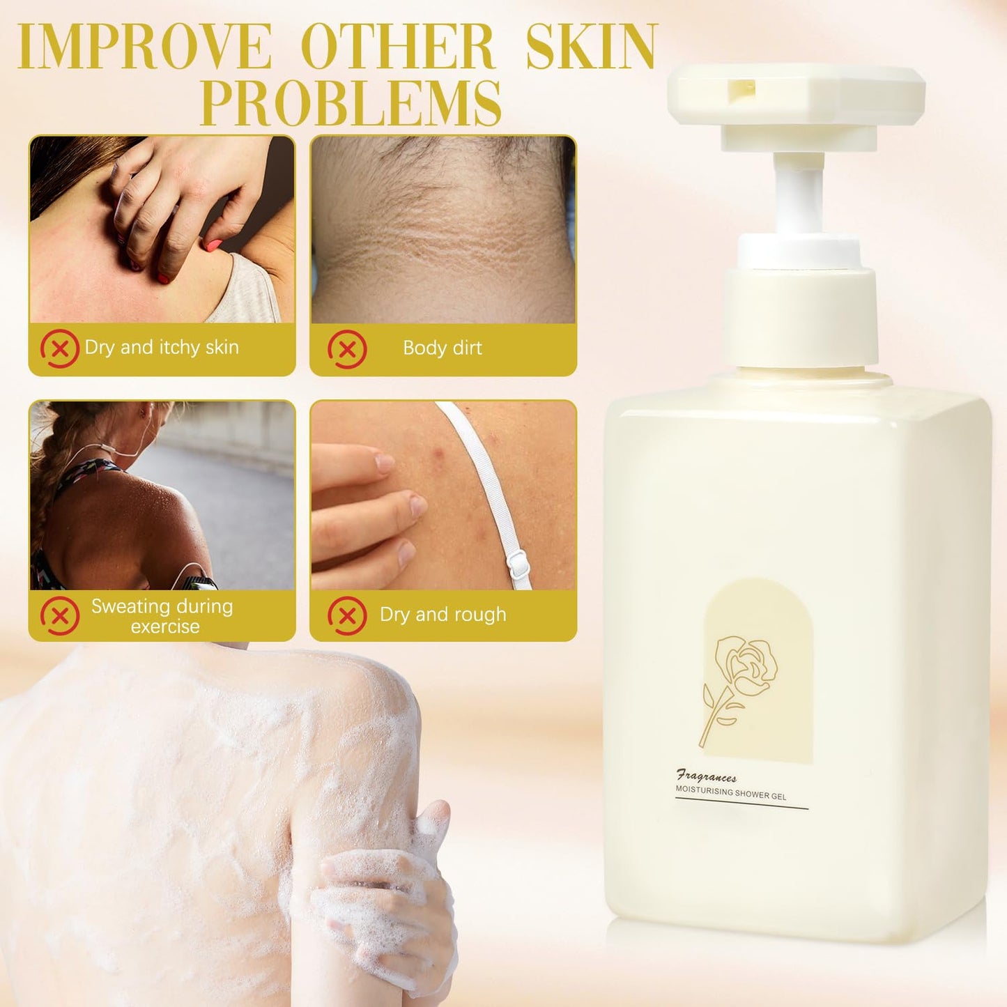 Sanyequeen Perfumed Moisturizing Body Wash, Korean Fragrant Moisturizing Body Wash, Fragrant Shower Gel (300ML)