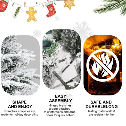 4ft PE PVC Mixed Flocking Automatic Tree   Steel Wire   Wire