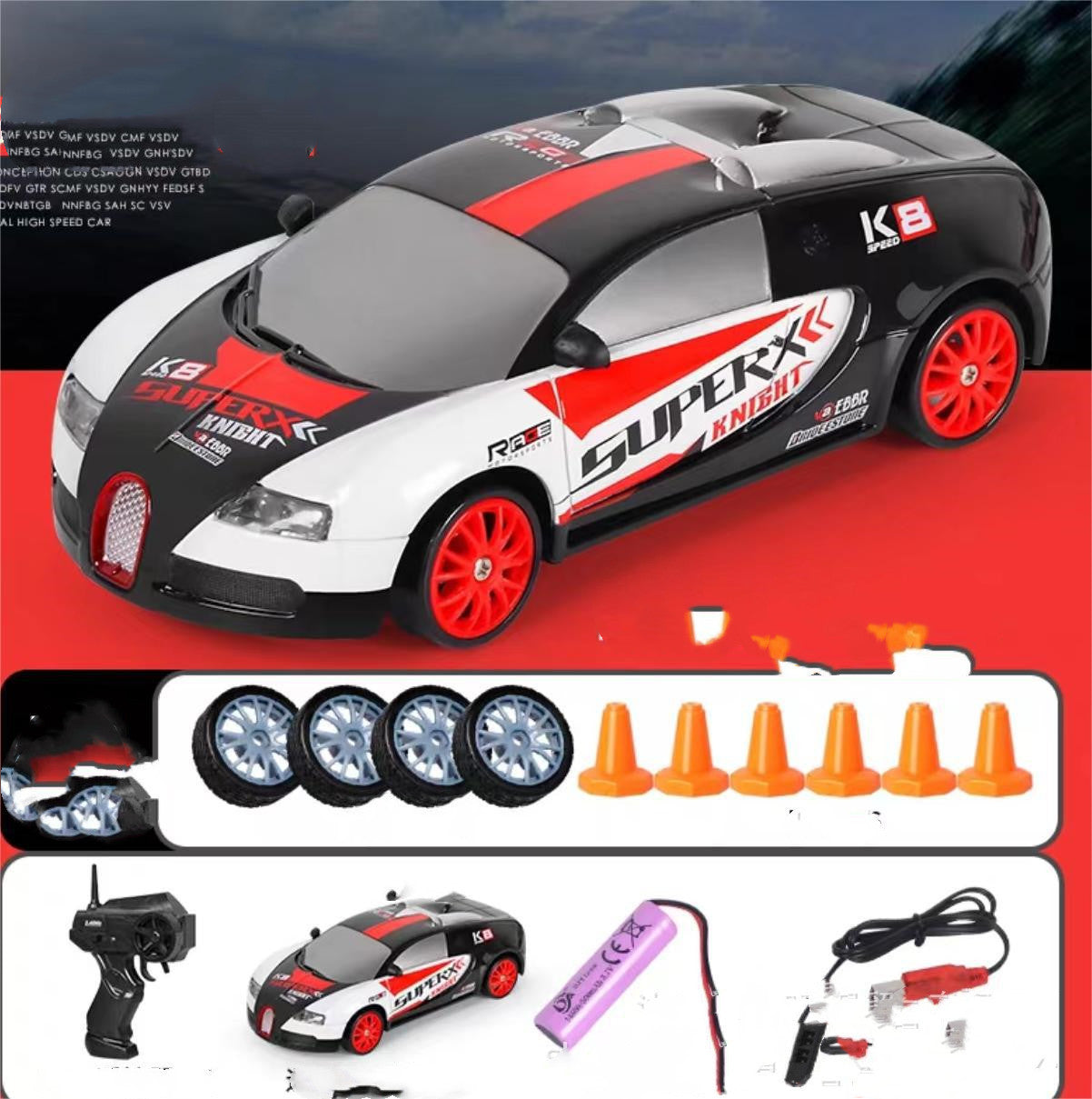 2.4G Drift Rc Car 4WD RC Drift Car Toy Remote Control GTR Model