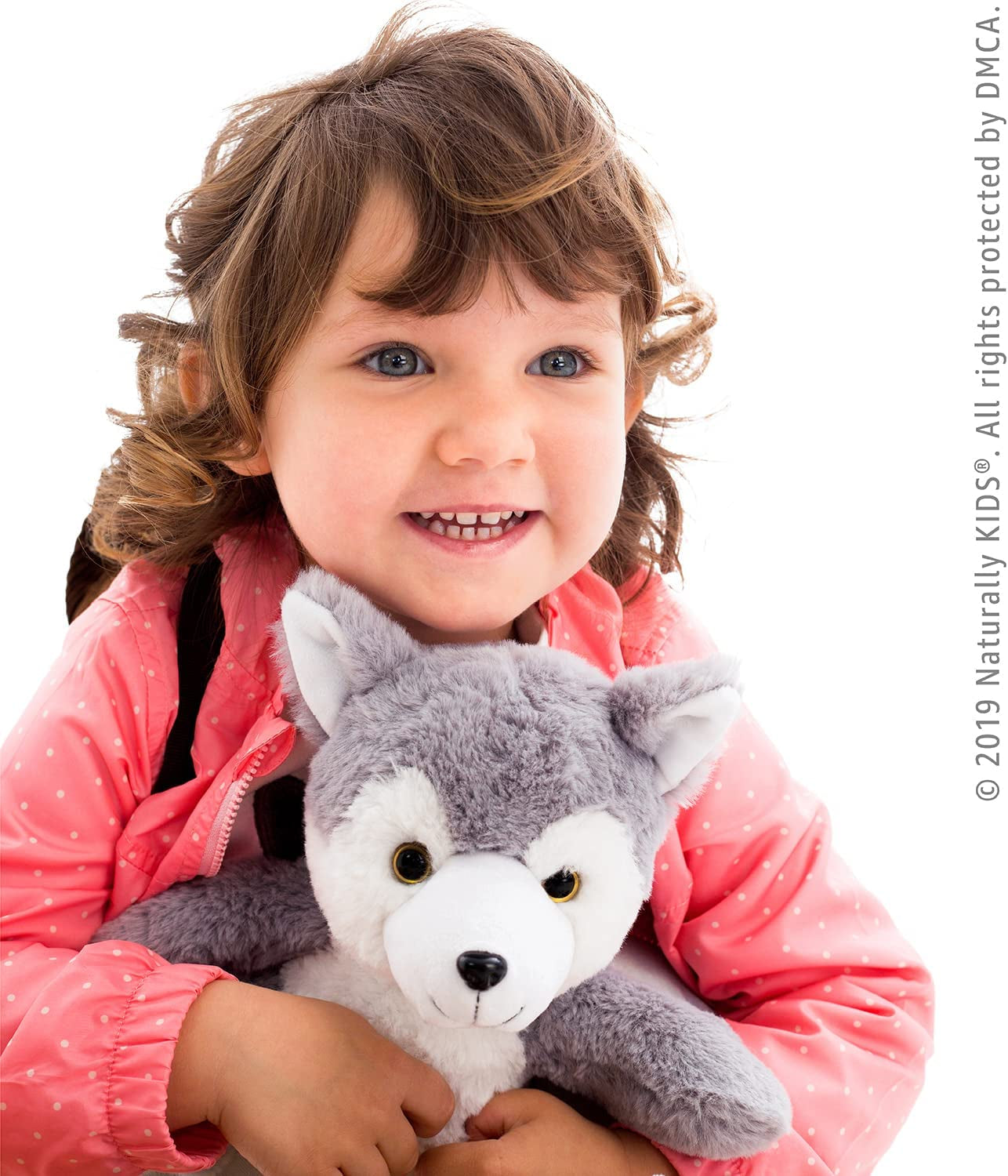 Wolf Backpack, Wolf Toys for Kids 3-5, Toddler Husky Stuffed Animal Gifts for 2 3 4 5 Year Old Girl Boy